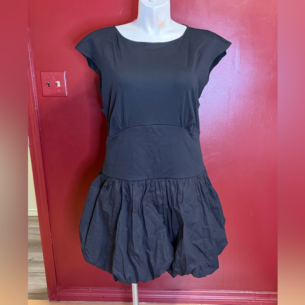J.Crew‎ mixy bubble-hem dress women’s 2X black mini classic chic coquette NWT